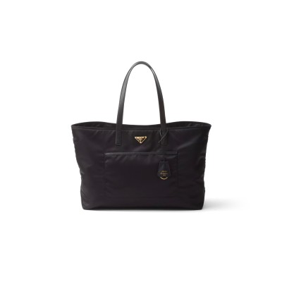 PRADA PRADA RE-EDITION 1978 LARGE RE-NYLON AND SAFFIANO LEATHER TOTE BAG 1BG527_R064_F0002_V_OOO (43*31*15cm)
